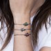 Dark Grey Silver Red 'ants' Bracelet