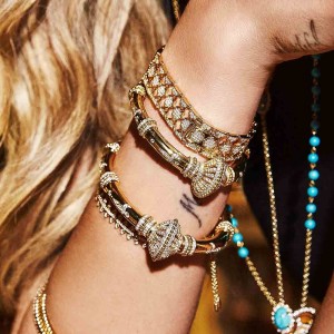 Yellow Silver Soleil Statement Bracelet