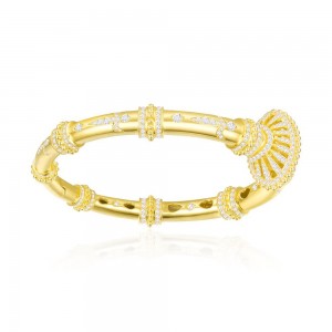 Yellow Silver La Belle Époque Baroque Bangle