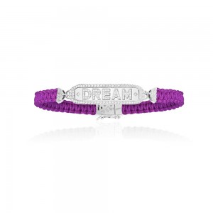 Silver Dream Violet Macramé Bracelet