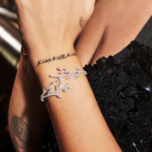 Silver Festival Leaf Open Cuff
