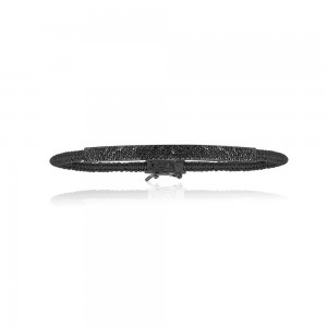 Black Silver KalÉidoscope Macramé Bracelet