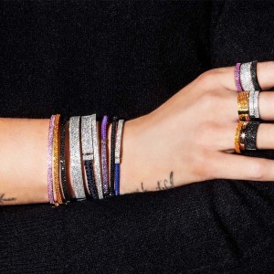 Black Silver KalÉidoscope Macramé Bracelet