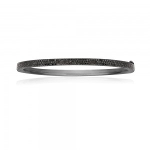 Black Silver KalÉidoscope Bangle