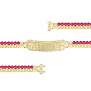 Yellow Silver Amour Bracelet