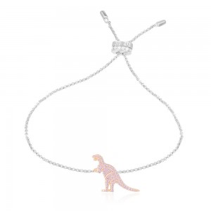 Silver Pink Rexy Bracelet