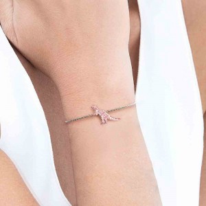 Silver Pink Rexy Bracelet