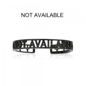 Black Silver Not Available Open Cuff