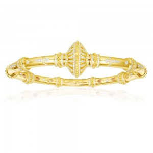 Yellow Silver La Belle Époque Baroque Anklet