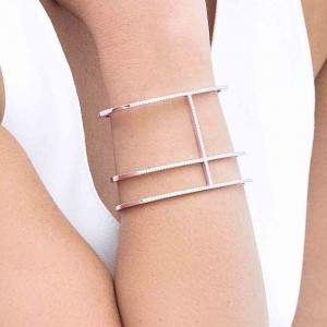 Croisette Pink Silver Cuff
