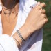 Pink Silver 'hérisson' Bangle