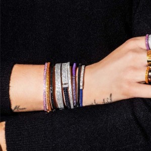 Pink Silver KalÉidoscope Bangle