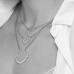 Dentelle Silver V-shape Necklace