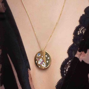 Yellow Silver Rocket Pendant Necklace