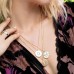 Yellow Silver Alphabet-g Necklace