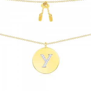 Yellow Silver Alphabet-y Necklace