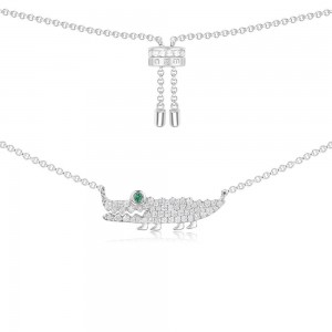 Silver Croco Necklace