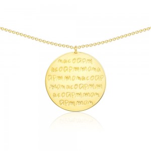 Yellow Silver Scarab Necklace