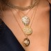 Yellow Silver Scarab Necklace