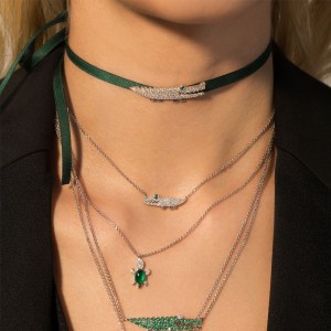 Silver Croco Choker-bracelet