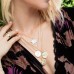 Yellow Silver Flying Pig Necklace