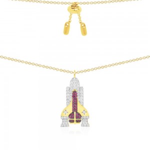 Multi-colour Spaceship Necklace