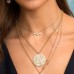 Yellow Silver Flying Bat Necklace