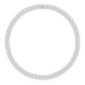 Silver Palme Round Necklace