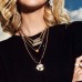Yellow Silver KalÉidoscope Necklace With World Map Locket