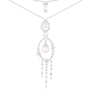 Silver 'eternelles' Necklace With Pearl