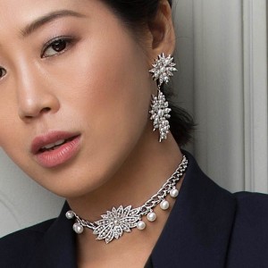 Silver Divines Chain Necklace With Pearl