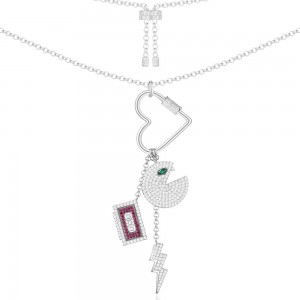 Silver 'love 80s' Necklace