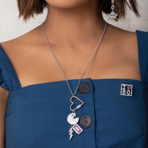 Silver 'love 80s' Necklace