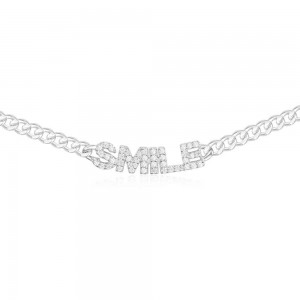 Silver 'smile' Chain Necklace