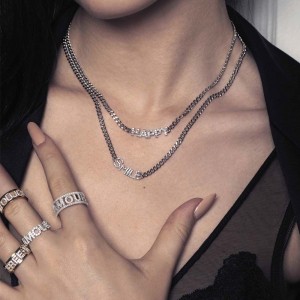 Silver 'smile' Chain Necklace