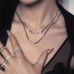 Silver 'smile' Chain Necklace