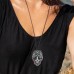 Dark Gray Silver 'fÉroce ' Necklace