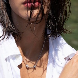 Silver Trio 'hérisson' Necklace