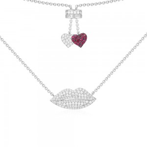 Silver Lip Necklace