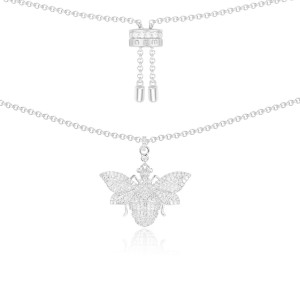Silver Wasp Necklace