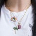 Yellow Silver Arc-en-ciel Necklace