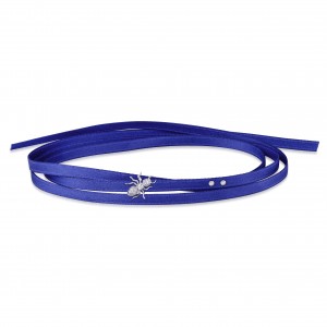Silver 'ants' Blue Choker Bracelet