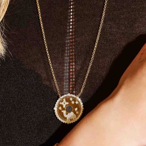 Yellow Silver Soleil Medallion Necklace