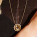 Yellow Silver Soleil Medallion Necklace