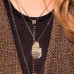 Yellow Silver La Belle Époque Lucky Hand Necklace