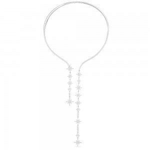 Silver Meteorites Statement Open Choker
