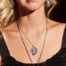 Silver Meteorites Feather Necklace