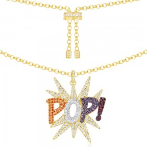 Yellow Silver Pop Multicolor Necklace
