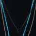 Black Silver KalÉidoscope Necklace With Loop Pendant
