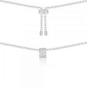 Silver KalÉidoscope Necklace With Loop Pendant
